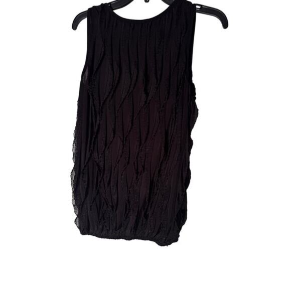 tank Black ruffle Womens XL Tank - Picture 3 of 3